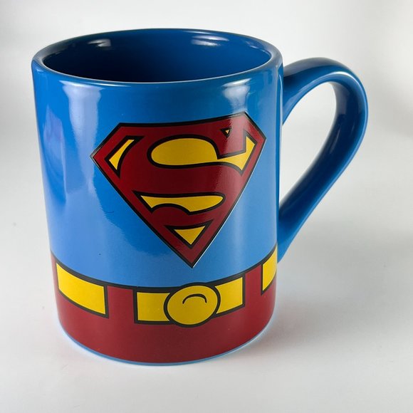 Superman Logo Coffee Cup Mug Multicolor Ceramic DC Comics Souvenir Superhero - Picture 2 of 11